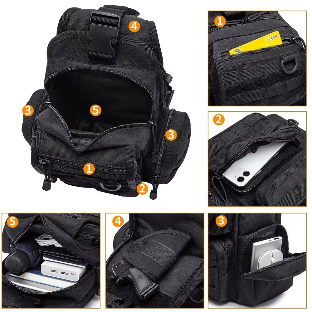 Тактическая сумка для пистолет – обзор и цена Edc Concealed Carry Sling Bag
